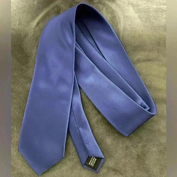 💟Men’s Blue Satin Neck Tie - Picture 4 of 12